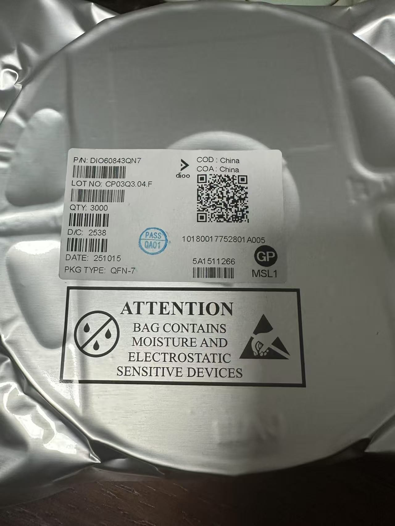 DIO60843替代SY8843qwc和syv843aqwc同步3adcdc降压芯片