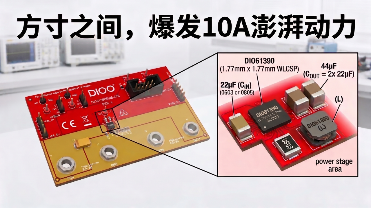 DIO61390同步升压10A大电流升压转换器芯片为平板电脑应用