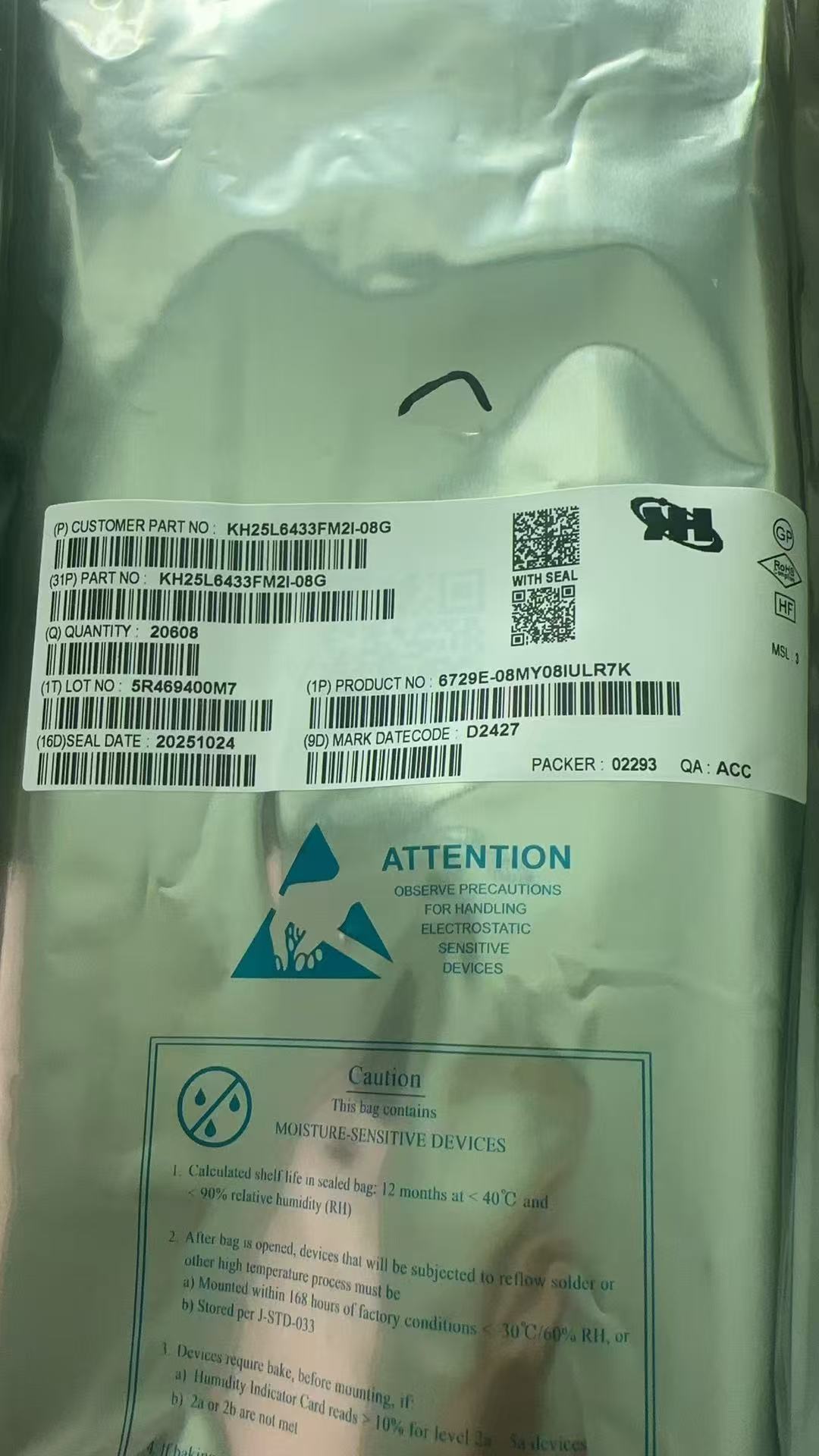KH25L6433FM2I作为一款64Mb位的串行NOR闪存芯片,凯特瑞有现货
